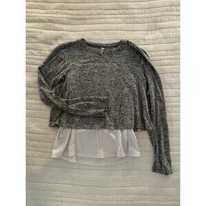 Athleta Girl L (12) Cropped Layered Sweater